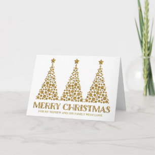 Gold Frohe Weihnachten Nephew und Familie