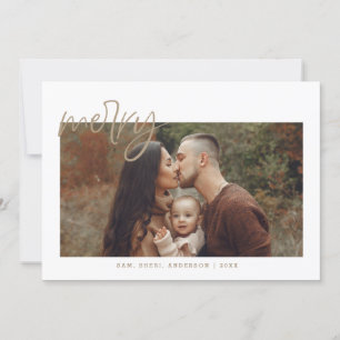 Gold Frohe Weihnachtskarte Einladung