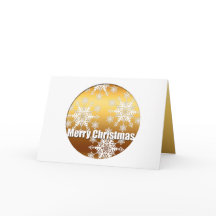 Gold Frohe Weihnachtsschneeflocken + Gedicht