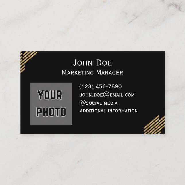 Gold-Front- und Back-Business-Cards Visitenkarte (Vorderseite)