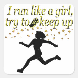 GOLD FÜHRT WIE EIN CHAMPION TRACK UND FELDDESIGN QUADRATISCHER AUFKLEBER