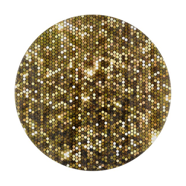 Gold funkeln: glänzender Hintergrund. Schneidebrett (Vorderseite)