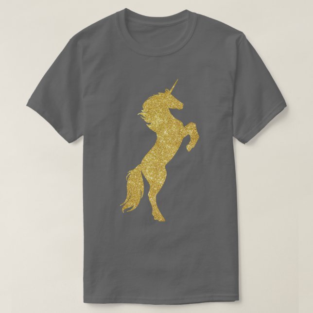 Gold Funkelnd Unicorn T-Shirt (Design vorne)