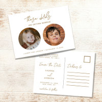 Gold Funny Kids Foto Skript Hochzeit Speichern Sie