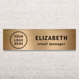 Gold für elegante Business-Logos Namensschild