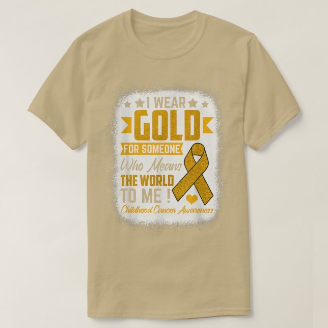 Gold für jemanden tragen bedeutet Krebs für Weltki T-Shirt (Design vorne)