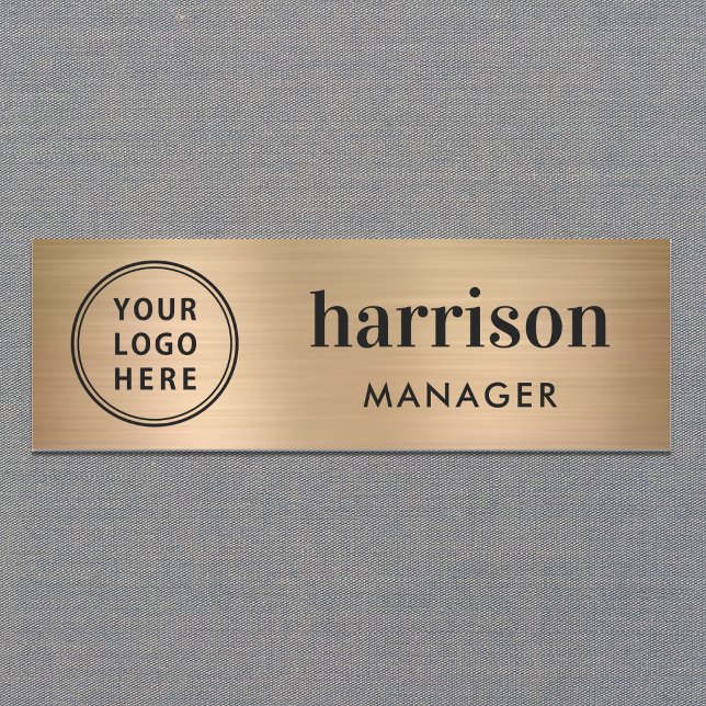 Gold für moderne Business-Logos Namensschild (Von Creator hochgeladen)
