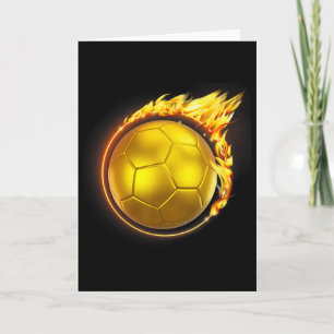 Gold Fußball Byll Flammen Flammender Fliegender Fu Karte