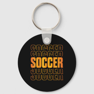 Gold Fußball gestapeltes Design Fußballfans Fußbal Schlüsselanhänger