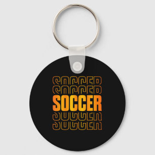 Gold Fußball gestapeltes Design Fußballfans Fußbal Schlüsselanhänger