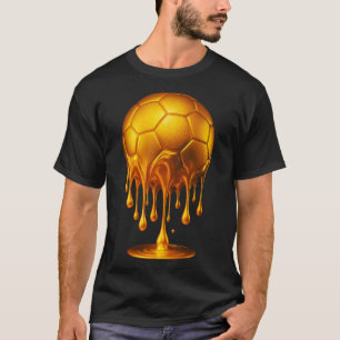 Gold Fußball Ll tropfend Gold Fußball tropfend Fuß T-Shirt