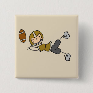 Gold Fußballspieler T-Shirts und Geschenke Button