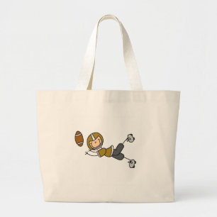 Gold Fußballspieler-Tasche Jumbo Stoffbeutel
