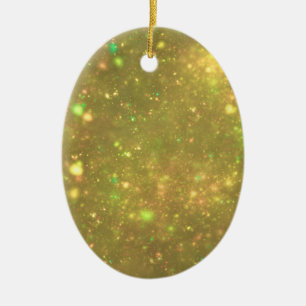 Gold Galactic Glitzer Keramikornament