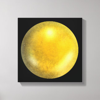 Gold Galaxy Orb - Amber und Gelbe Canvas Print Leinwanddruck