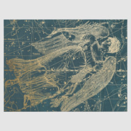 Gold Galaxy Star Map Series Design 11 Seidenpapier