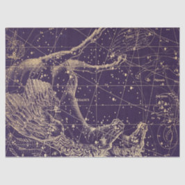 Gold Galaxy Star Map Series Design 3 Seidenpapier