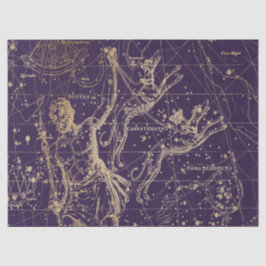 Gold Galaxy Star Map Series Design 5 Seidenpapier