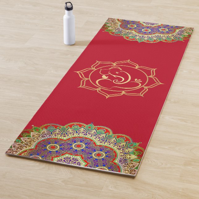 Gold Ganesha und Mandalase Yoga Mat Yogamatte (Beispiel)