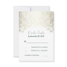 Gold Garden Blume Hochzeit RSVP Cards