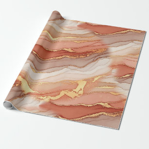 Gold geäderter Siena-Marmor Luxus-Kunst Geschenkpapier