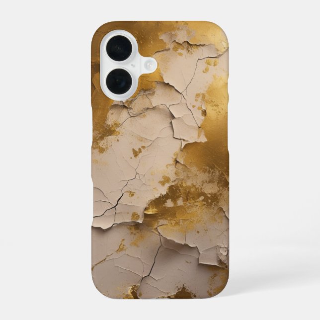 Gold gebrochen iPhone 16 hülle (Rückseite)