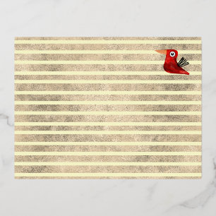Gold gebrochene Herz-Folie Einladung Postkarte