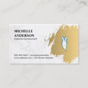 Gold gebürstet   Wardrobe Artist   Mode-Designer Visitenkarte