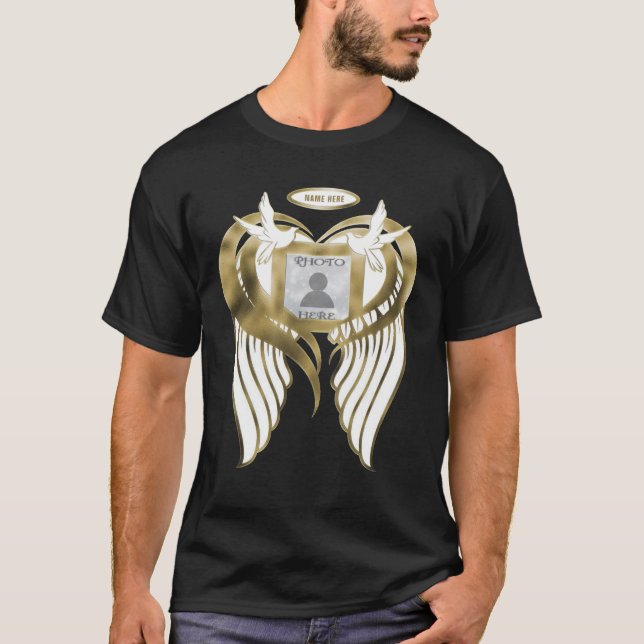 Gold-Gedenkstätte | Foto mit Flügeln hinzufügen, H T-Shirt (Vorderseite)