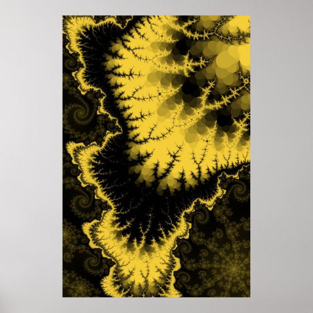Gold gefiederter Sternposter Poster (Vorne)