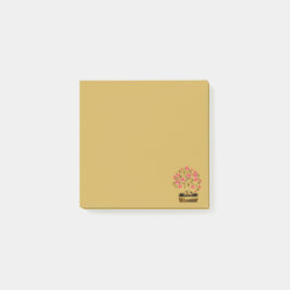 Gold gegossene Rosa Sakura Bonsai Blume Post-It Klebezettel