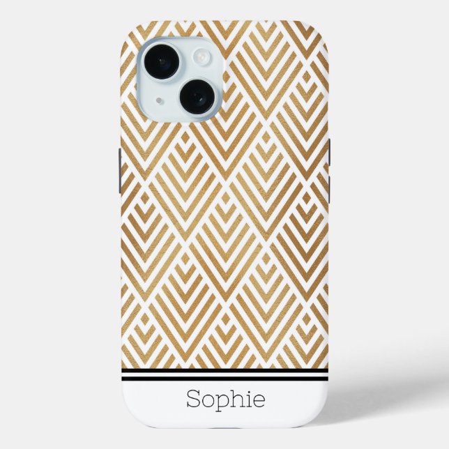 Gold Geometic Custom Samsung Case-Mate iPhone Hülle (Rückseite)