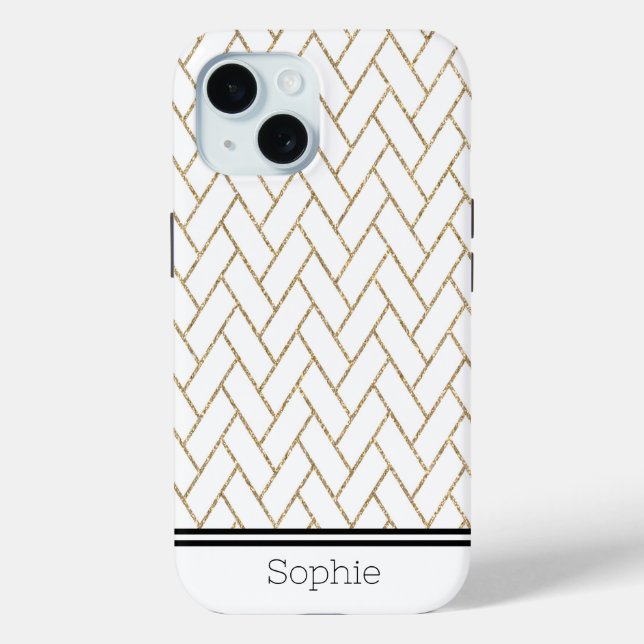 Gold Geometic Custom Samsung Case-Mate iPhone Hülle (Rückseite)