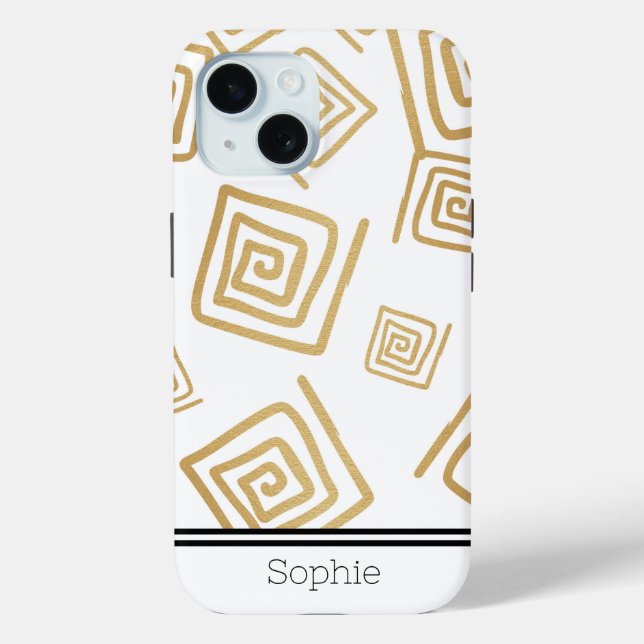 Gold Geometic Custom Samsung Case-Mate iPhone Hülle (Rückseite)