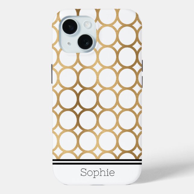 Gold Geometic Custom Samsung Case-Mate iPhone Hülle (Rückseite)
