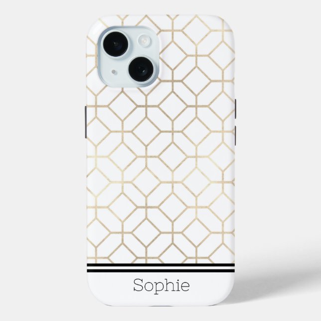 Gold Geometic Custom Samsung Case-Mate iPhone Hülle (Rückseite)
