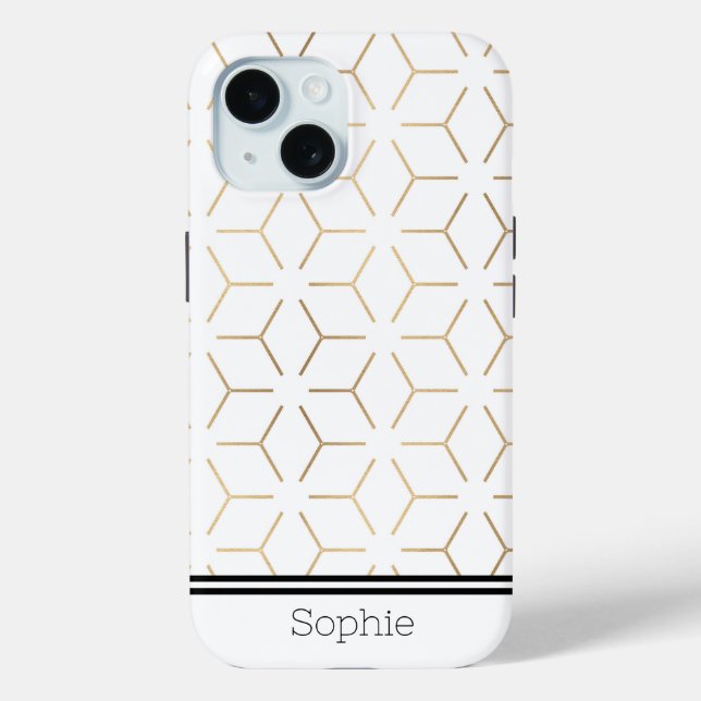 Gold Geometic Custom Samsung Case-Mate iPhone Hülle (Rückseite)