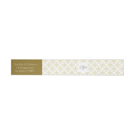 Gold Geometric Modern Wedding Wraparound Label