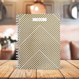 Gold Geometric Pattern Elegant Sophisticated Luxe Notizbuch