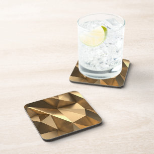 Gold Geometrisch Modern Glam Minimal Chic Getränkeuntersetzer