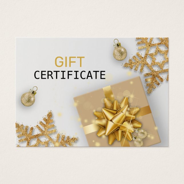 Gold Geschenk Weihnachten Ball Gold Snowflakes Ges (Vorderseite)
