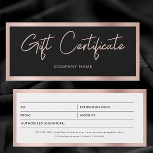 Gold-Geschenkgutschein für Black Rose
