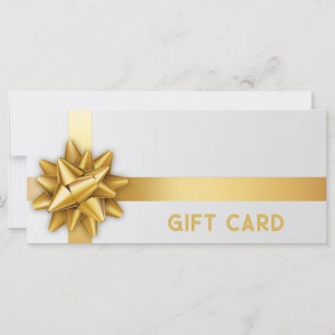 Gold Geschenkkarte Bow Satin Ribbon Trendweiße Ges