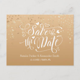 Gold gespielt | SAVE THE DATE Ankündigungspostkarte