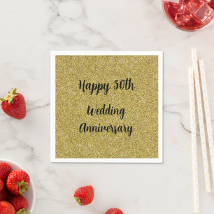 Gold gesprenkelt zur 50. Hochzeitstag-Feier, Serviette