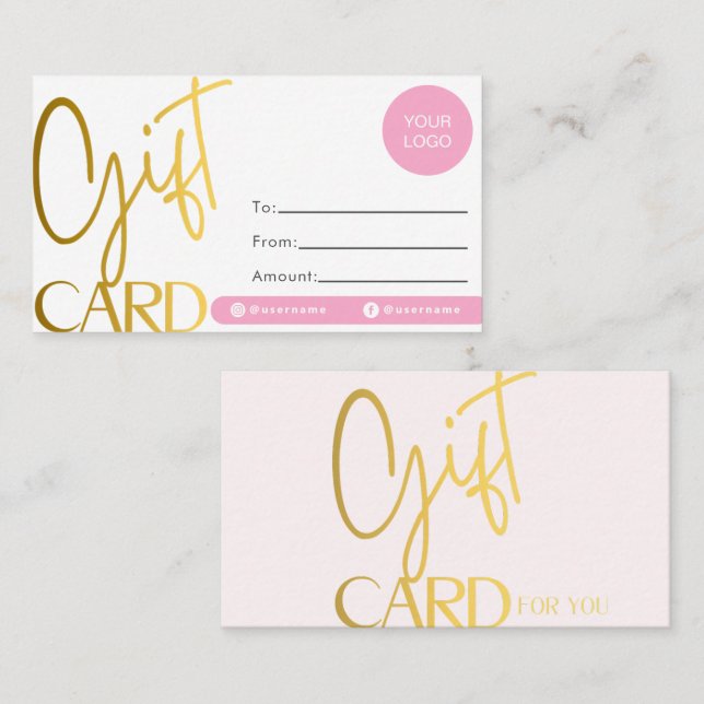 Gold Gift Cards Visitenkarte (Vorne/Hinten)