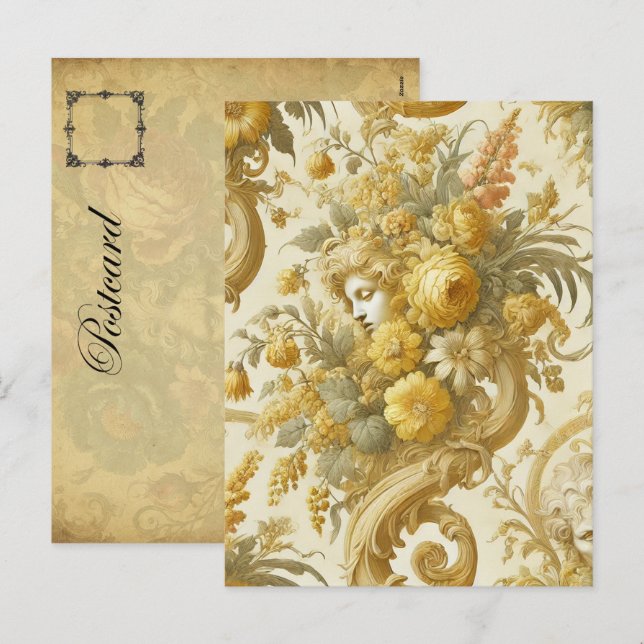 Gold-Gilde - Gotisch Viktorianisch Feiertagspostkarte (Vorne/Hinten)