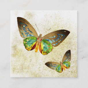** Gold Gilded Mystical Gold Gilded Butterfly Quadratische Visitenkarte
