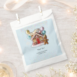 Gold Gingerbread House Baby Dusche Geschenktütchen