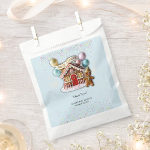 Gold Gingerbread House Baby Dusche Geschenktütchen